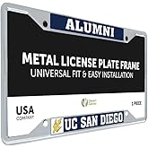 Desert Cactus University of California San Diego Car Accessories UCSD Tritons Metal License Plate Frame for Front or Rear of Car (Alumni Blue)