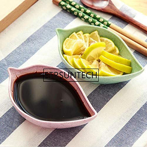 Gravy Boats - 200pcs Plastic Wheat Straw Leaves Chips Snacks Dish Vinegar Seasoning Sauce Storage Trays Plates - Families Stoneware Two Stainless Spoon Heated Glass Plastic Set Black