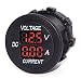 Cllena Digital Multimeter Current Tester & Voltage Tester for Boat Marine Vehicle Motorcycle Truck ATV UTV Car Camper LED Round Panel(Red LED)