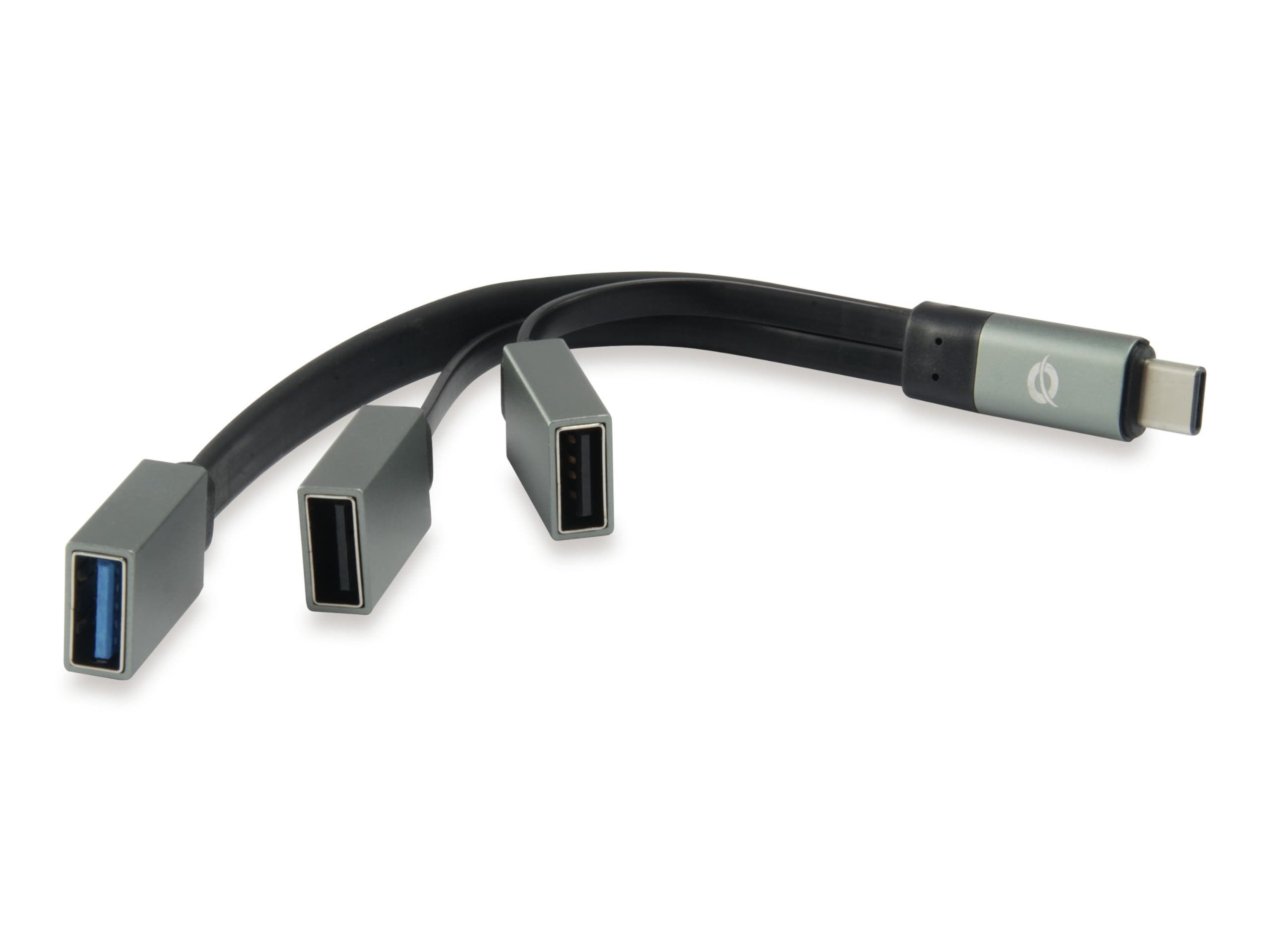 Conceptronic HUBBIES01G USB 3.1 Type-C to 1-Port USB 3.0 + 2-Port USB 2.0 Cable Hub OTG Grey