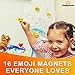 Emoji Fridge Magnets for Kitchen Refrigerator - Funny Emoji Magnets for Dry Erase, Office Whiteboard, Kids Locker Door Decorations - Magnetic Accessories,Supplies, 16pc Set
