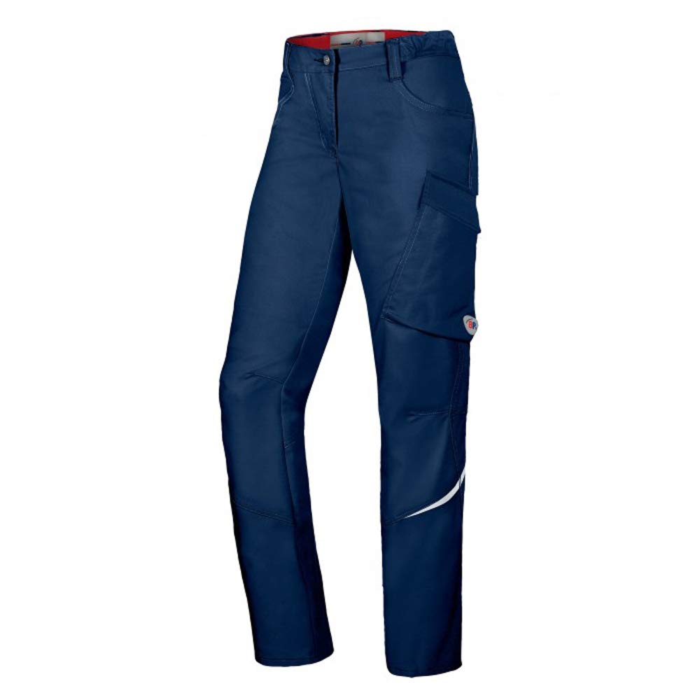 BP 1961-570-0110-20n Fabric Blend with Stretch Slim Silhouette Work Trousers for Women, 65% Polyester/35% Cotton, Night Blue, 20N Size