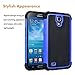 Njjex for Galaxy Mega 6.3 Case， [Nveins] Shock Absorbing Hybrid Dual Layer Rubber Plastic Impact Armor Defender Bumper Rugged Hard Sgell Case Cover for Samsung Mega 6.3 i9200/i9205/i527 [Blue]