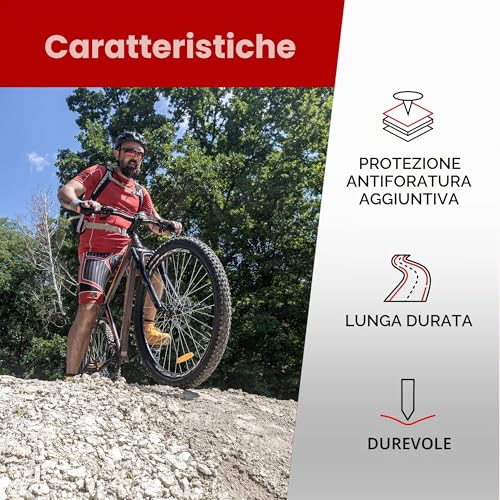 Fincci Bicycle Tyres MTB 27.5 x 2.25 – Pair of Folding Tyres Black 57-584 with Puncture Proof 1 mm – Bicycle Tyres 27.5 Inches for Adult Women and Men – Packaging Accessories for Mountain & E Bike