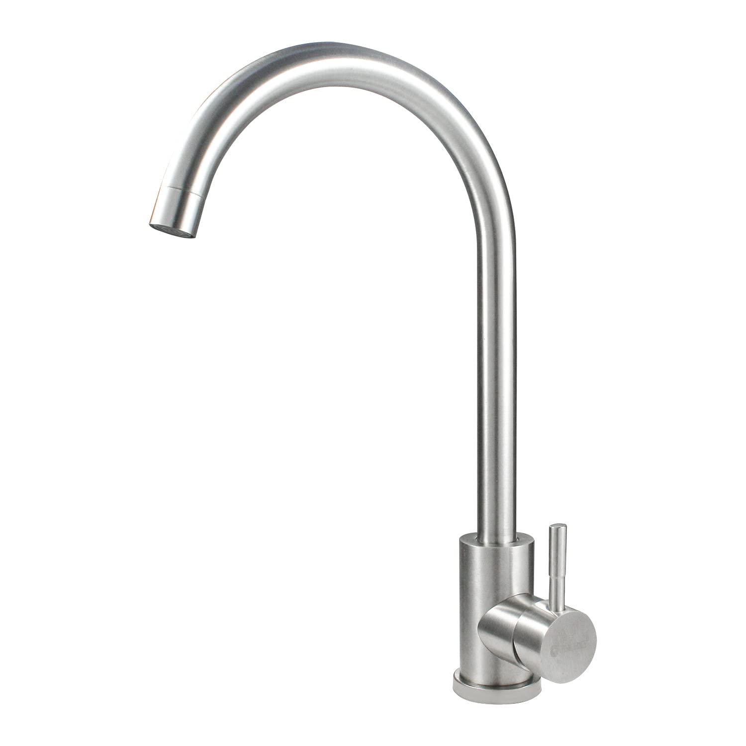 SOLVEX Single Handle Kitchen Sink Taps Kitchen Mixer Tap with Swivel Spout, Stainless Steel Faucet Brushed Nickel, Modern Single Lever Faucet with Supply Hose, SP-10020
