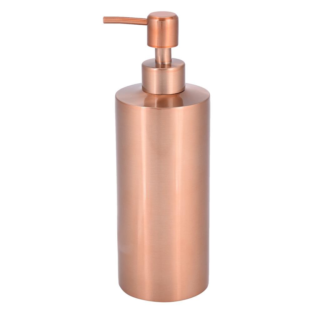 Yosoo Soap Dispenser Rose Gold,Handwash Dispenser Soap Steel Refillable Liquid Soap Dispenser Dispenser Pump Bathroom Counter Top for Kitchen (550ml)
