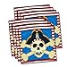 Pirate Ship Birthday Party Supplies - Pirate Party Supplies - Pirate Treasure Hunt Party - Birthday Party for Boy | Tableware Set Includes Plates, Napkins and Plates | Kit for 16