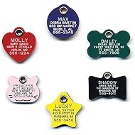 LuckyPet Durable Plastic Pet ID Tag - Outlasts Aluminum Tags for The Same Price - Custom Engraved - Small Pink Cat