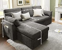 PaPaJet Sofa Bed, Sofa Sleeper with Storage
