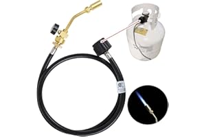SANHESHUN Propane Gas Tank Turbo Torch Hose Adapter Kit, Portable Propane Torch for Brazing Soldering Welding, Fuel by Gas Cylinder