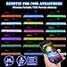 BLIIFUU 12PCS Motorcycle LED Lights with Bluetooth Wireless Remote Controllers, 18 RGB Colors Accent Glow Neon Atmosphere Lights Bar for Harley Davidson Suzuki BMWthumb 3