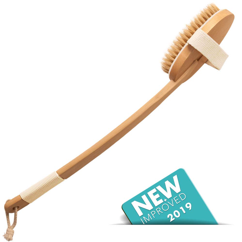 BATH BRUSH 18" EXTRA LONG HANDLE Exfoliating Brush