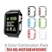 [6 Color Pack] Fintie Case Compatible with Apple Watch 42mm, Slim Lightweight Hard Protective Bumper Cover Compatible with All Versions 42mm Apple Watch Series 3 2 1 Sport & Edition - Multi Color A