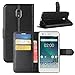 Nokia 2 Case, Fettion Premium PU Leather Wallet Flip Phone Protective Case Cover with Card Slots and Magnetic Closure for Nokia 2 Smartphone (Wallet - Black)