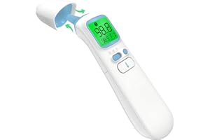 GOODBABY Ear and Forehead Thermometer for Adults, 3-in-1 Infrared Digital Thermometer for Kids and Baby, Accurate 1 Second Reading, Fever Alert, Backlit Display and Storage Pouch
