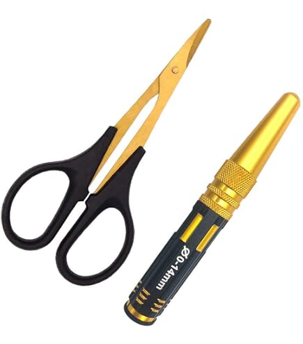 Kit Outils RC - Alésoir 0-14mm + Ciseaux Droit Et Courbe - Pour Coque Voiture RC, Bateau, Drone - Acier Haute Qualité