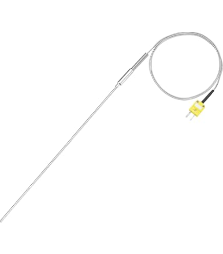 thumbnail image 2 of RuoFeng K Type Thermocouple Temperature Controller Sensor 9.8ft/3M Wire,50x5mm Stainless Steel Probe, 0-400° C 2 of 10