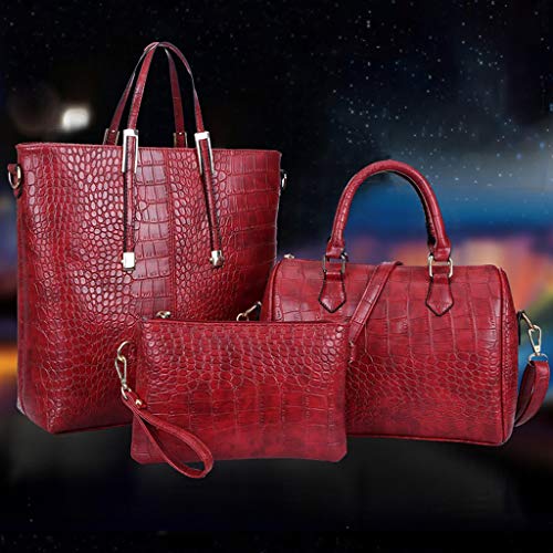 image for TLoowy-Clearance 3pcs Womens Alligator Bag, Shopping Daily Satchels Ha