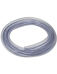 Tubo de vinilo transparente de grado alimenticio de PVC sellado sin reforzar, 3 8" ID x 1 2" OD, Transparente