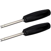 VOTNMIC 2 Pieces Valve Core Torque Tool, Avoid TPMS Damage, Valve Core Removal and Installation Tool, Helps Guard Against Over or Under torquing,Black, Silver