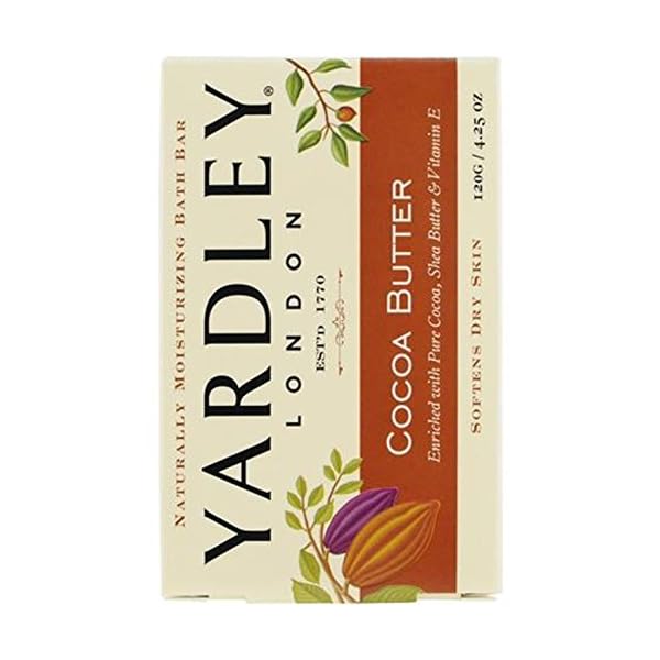 YARDLEY-Soap-Boxed-Cocoa-Butter-120-g Yardley London Soap Boxed, Cocoa Butter, 120 g, Pack of 1