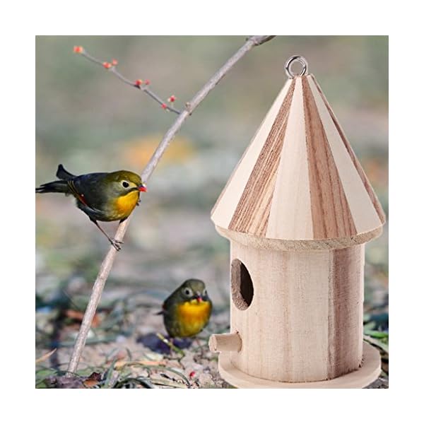 A0127 - Casetta per uccelli in legno, motivo: cinciallegre