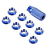 Dilwe Control Switch Nut, Metal Switch Nut Wrench Radio Control Controller Upgrade Part Set for Futaba JR(Blue)