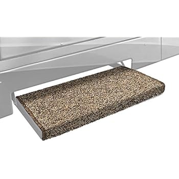 Prest-O-Fit 2-0051 Jumbo Wraparound + Plus RV Step Rug Brown 23 In. Wide