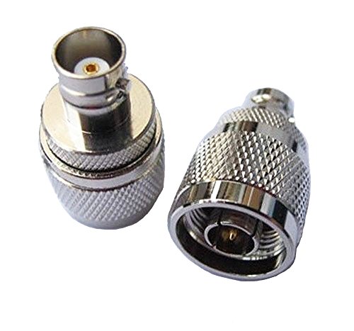 bestkong 2 PCS N Type Male Plug to BNC Female Coaxial RF Connector Adapter