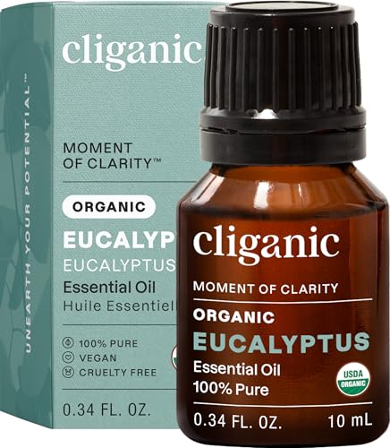 Cliganic USDA Ätherisches Eukalyptus-Öl, 100% rein | Natürliches Aromatherapie-Öl für Diffusor dampfdestilliert | GMO verifiziert