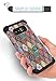 Hocase Galaxy Note 8 Case, Shockproof Heavy Duty Hybrid Silicone Rubber Bumper+Hard Shell Full Body Protective Phone Case w/Cute Mandala Floral Print for Samsung Galaxy Note 8 2017 - Black