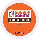 A Dunkin' Donuts Original Blend Medium Roast Coffee, 44 K Cups for Keurig Coffee Makers