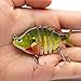 Bassdash Hard Swimbaits Segmented Panfish Shad Minnow Crank Lure 2.5in 3.2in for Bass Pike Walleye Salmon Fishing, One Piece / 4-Pack