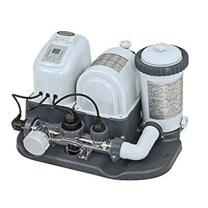 intex pump filter saltwater system clear krystal ground above cartridge pools pool water filters 120v salt systems amazon chlorinator electrocatalytic