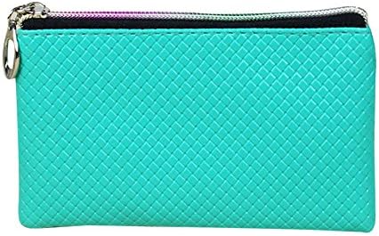 Ammazona Han Maiji Women Long Handbag Fashion Leather Wallet Zipper Clutch Purse with Candy Color (Sky blue)
