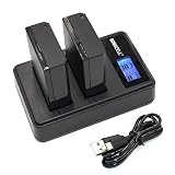 Bonacell LP-E10 Battery 2 Pack and LCD Dual Charger Compatible wihth Canon EOS EOS 1100D, EOS 1200D, EOS 1300D, 1500D, 2000D, 3000D, Rebel T3, T5, T6, Kiss X50, Kiss X70 Digital Camera