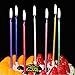 IronBuddy 24 Count Cake Candles Long Thin Cake Candles Metallic Birthday Candles in Holders for Party Wedding Birthday Cake Decorations (Multi Color)