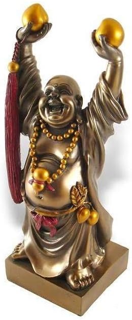 Large Laughing Buddha - Good Luck, Happiness and Health - Asian Decoration - 27 cm Height, Bouddha Longévité
