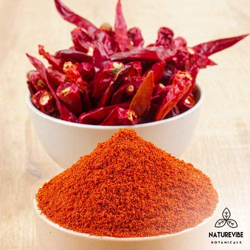 NATUREVIBE BOTANICALS ORGANIC RED CHILLI POWDER,4.97 OUNCES | CAPSICUM ANNUUM | NON GMO & GLUTEN FREE | ADDS FLAVOR AND SPICE…