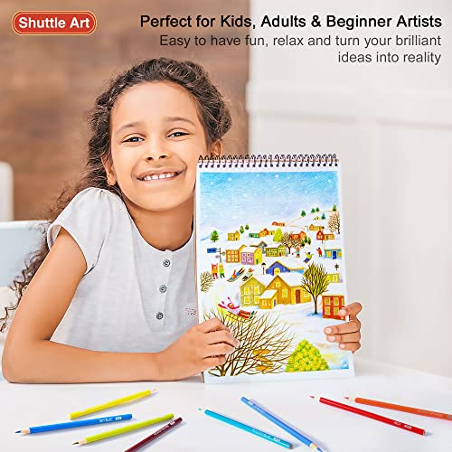 Shuttle Art 172 Colored Pencils, Soft Core Color Pencil Set for Adult