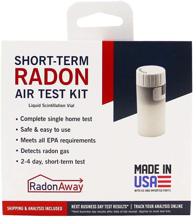 RadonAway® Short-Term Radon Test Kit for Air