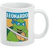 Teenage Mutant Ninja Turtles Leonardo Ceramic Coffee Mug, Novelty Gift Mugs for Coffee, Tea and Hot Drinks, 11oz, White