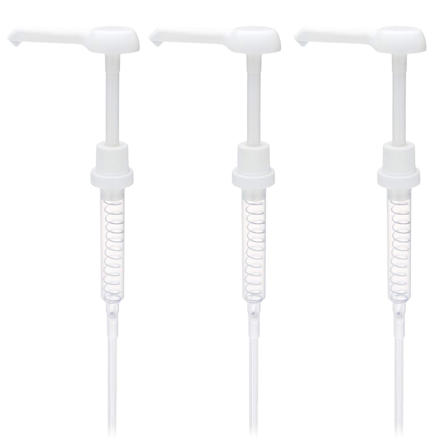 5 Litre Pump Dispenser For 5 Litre Containers x 3 | Heavy Duty Strong Design | Gels, Sauces & Liquids | 38mm Neck | Dispenses 30ml Dose (1fl Oz) | Pelican Pump Hand Gel Dispenser | 30cc (3)