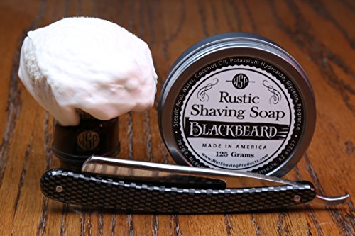 WSP Hypoallergenic Rustic Shaving Soap 4.4 Oz (Unscented) Artisan Made in America Using Vegan Natural Ingredients