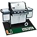 FANMATS NCAA University of Miami Hurricanes Vinyl Grill Mat , Black , 26