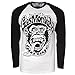 Gas Monkey Garage Men's Mens Official 04 Baseball Long Sleeve T Shirt Black Large – Chest 40-42 Inches White & Black