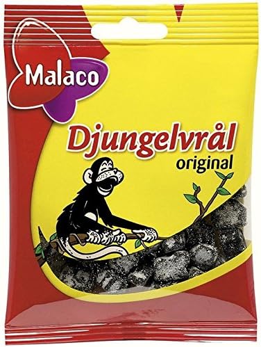 Malaco Djungelvral - Supersalty Liquorice 80g - Pack of 2
