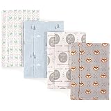Luvable Friends Layered Flannel Burp Cloths, 4 Pack Accessory
