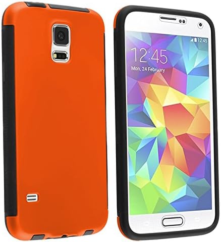 Sleek and Slim ION Cover w/ Front Screen Compatible With Samsung© Galaxy S5, Orange ION