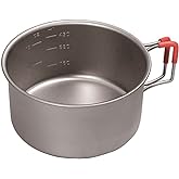 Evernew Titanium Lightweight Camping Cup w/Folding Handle, 570